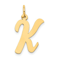 10k Large Script Letter K Initial Charm