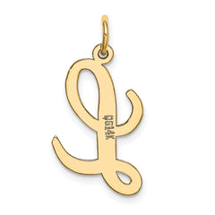 10k Large Script Letter L Initial Charm