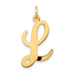 10k Large Script Letter L Initial Charm