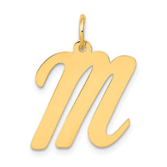 10k Large Script Letter M Initial Charm