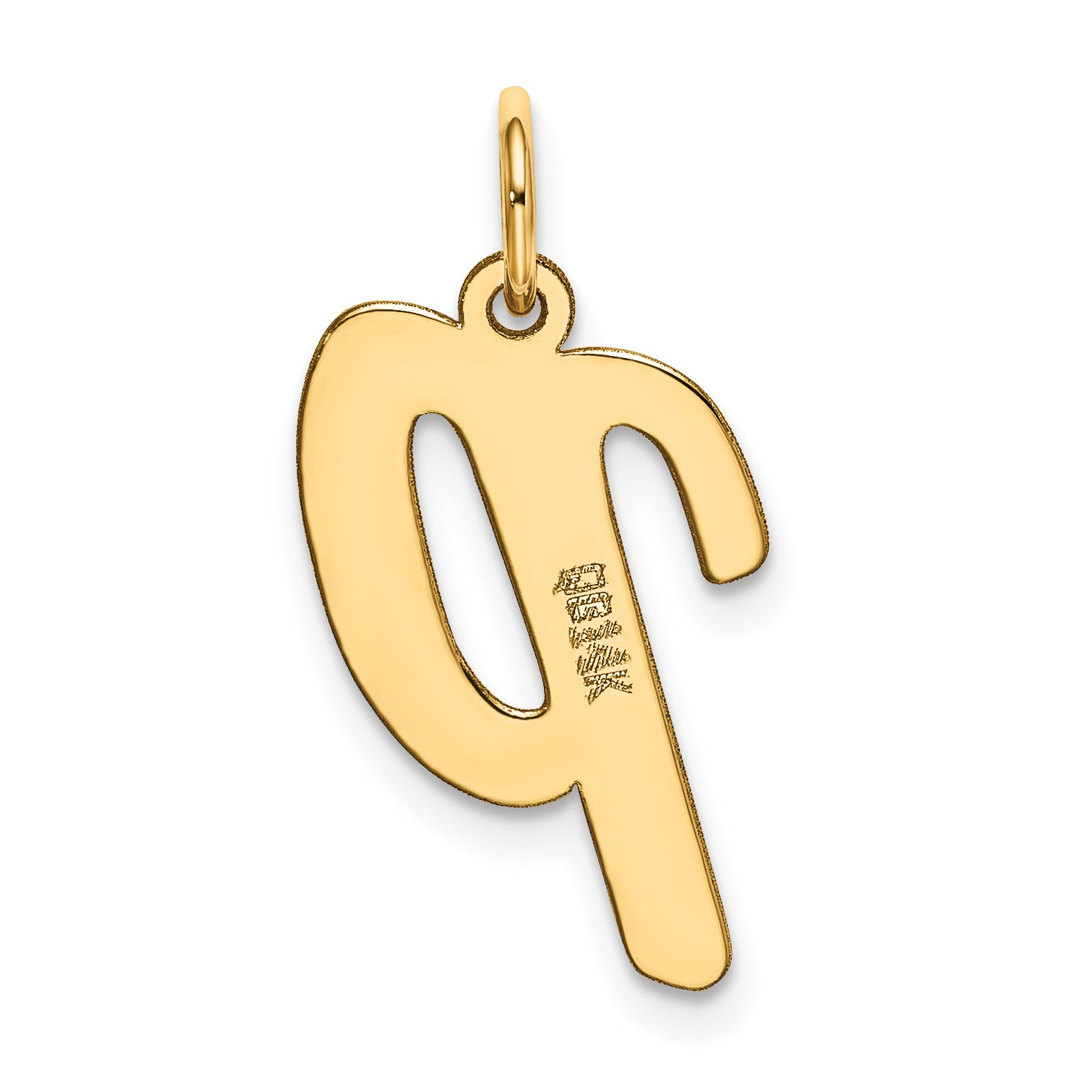 10k Large Script Letter P Initial Charm