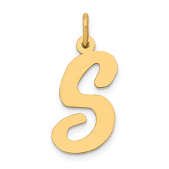 10k Large Script Letter S Initial Charm