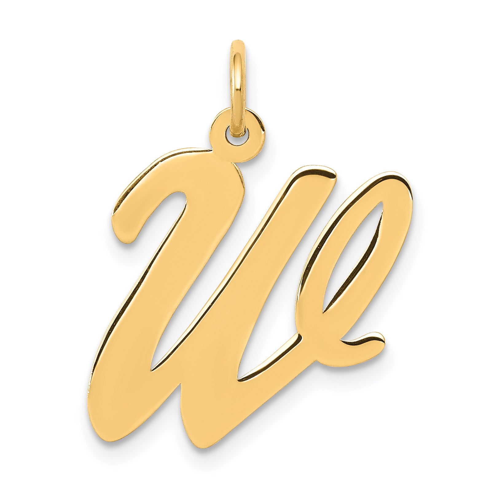 10k Large Script Letter W Initial Charm