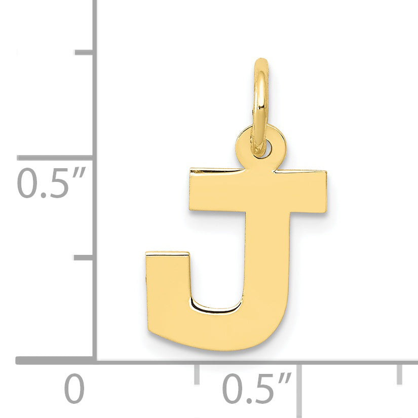 10k Small Block Initial J Charm