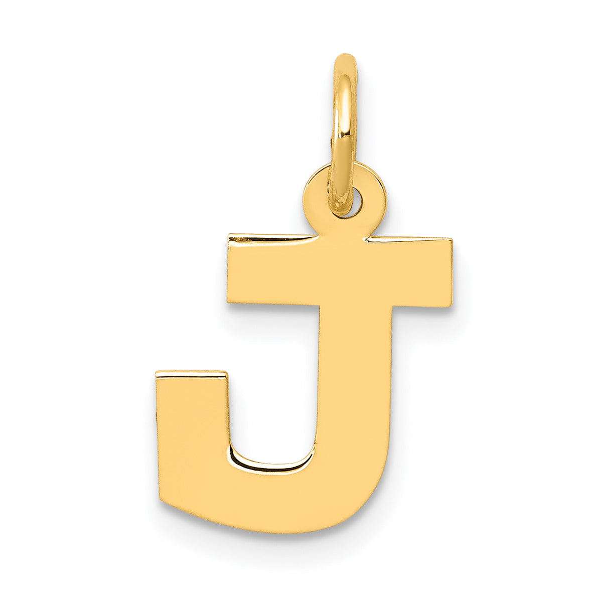 10k Small Block Initial J Charm