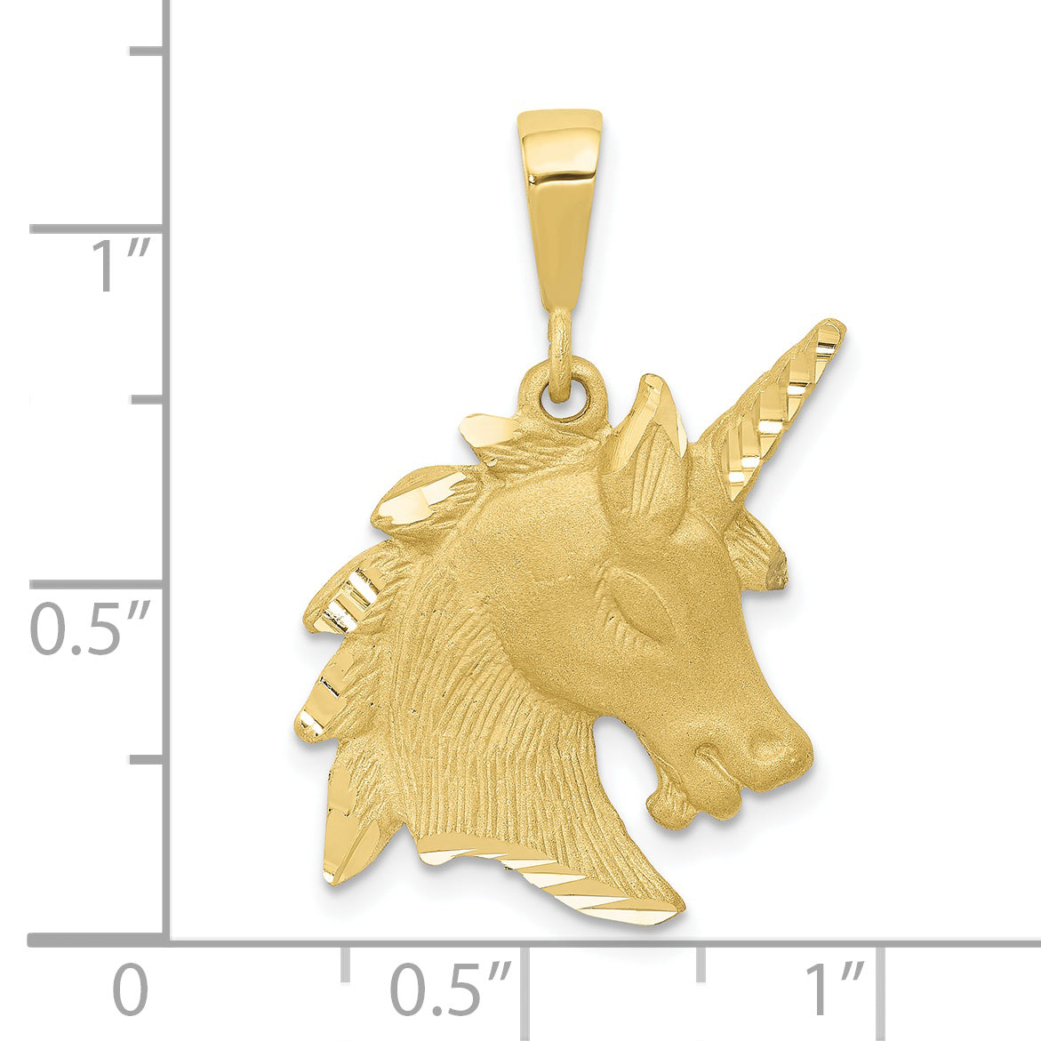 10k Unicorn Head Charm