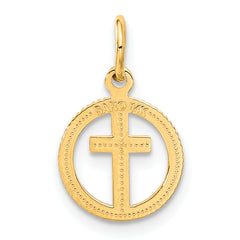 10k Eternal Life Cross Charm