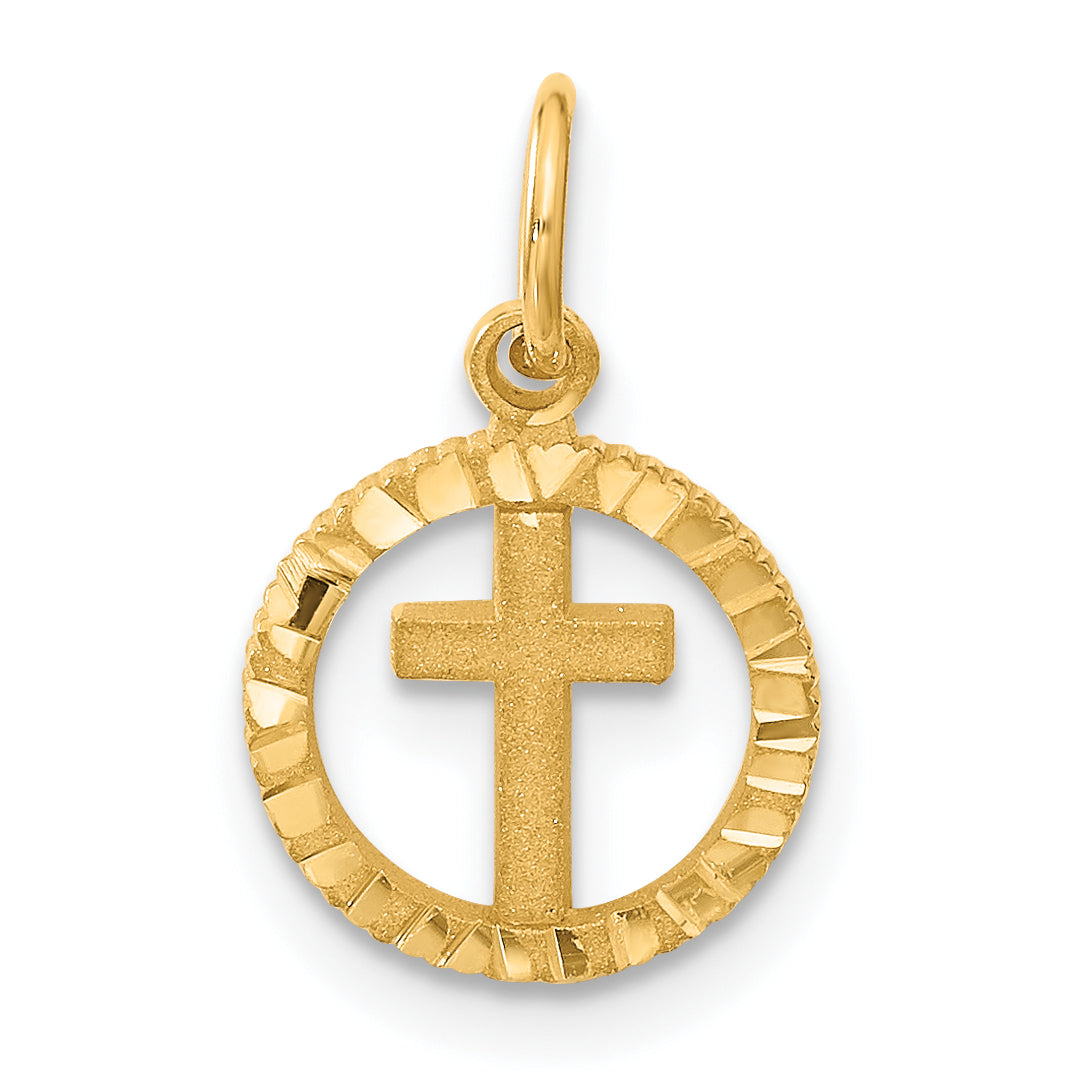 10k Eternal Life Cross Charm