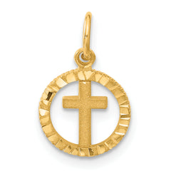 10k Eternal Life Cross Charm