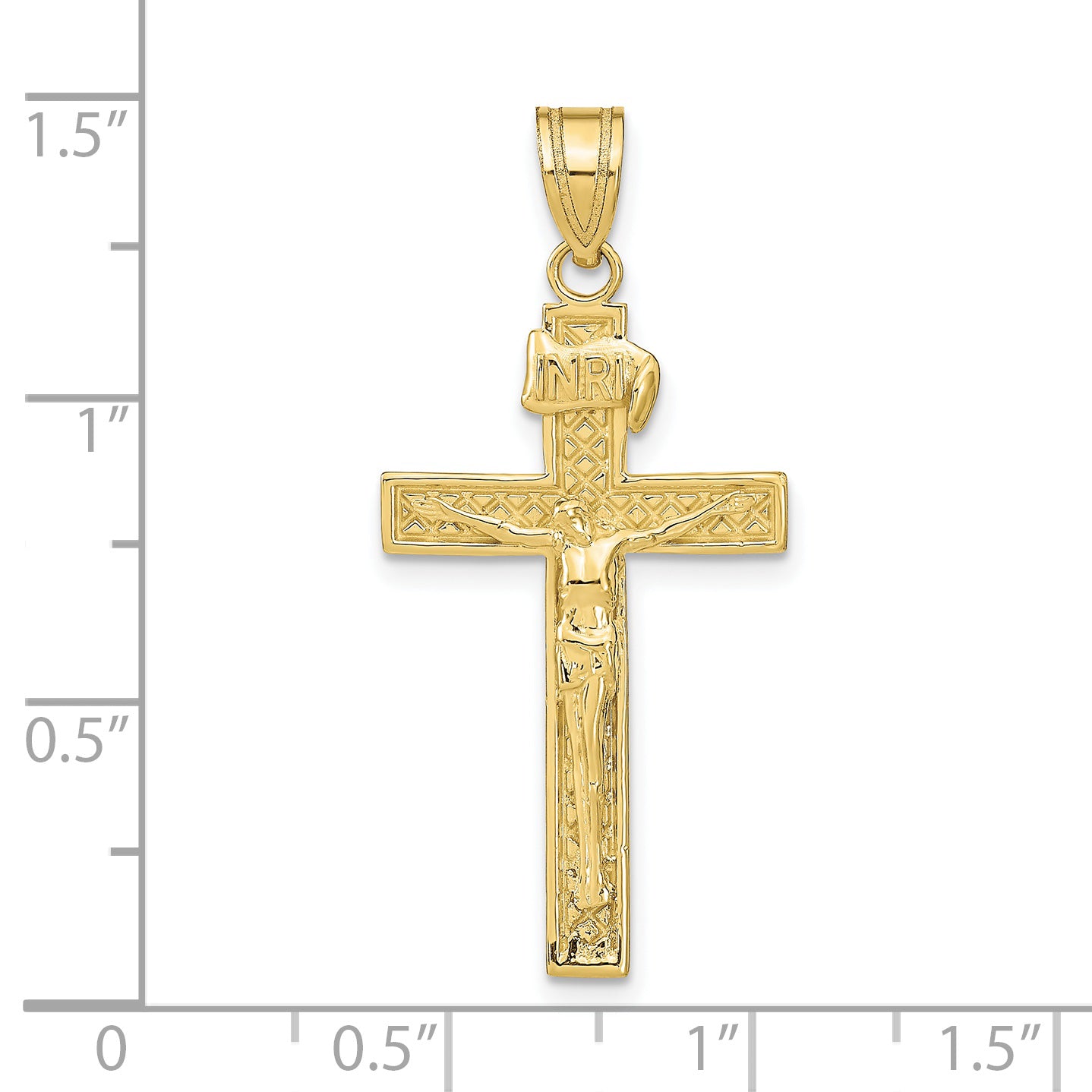 10k INRI Crucifix Pendant