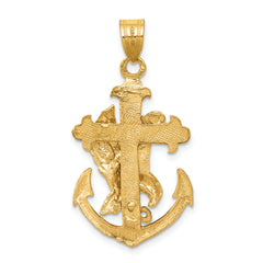 10k Mariners Cross w/Eagle Pendant