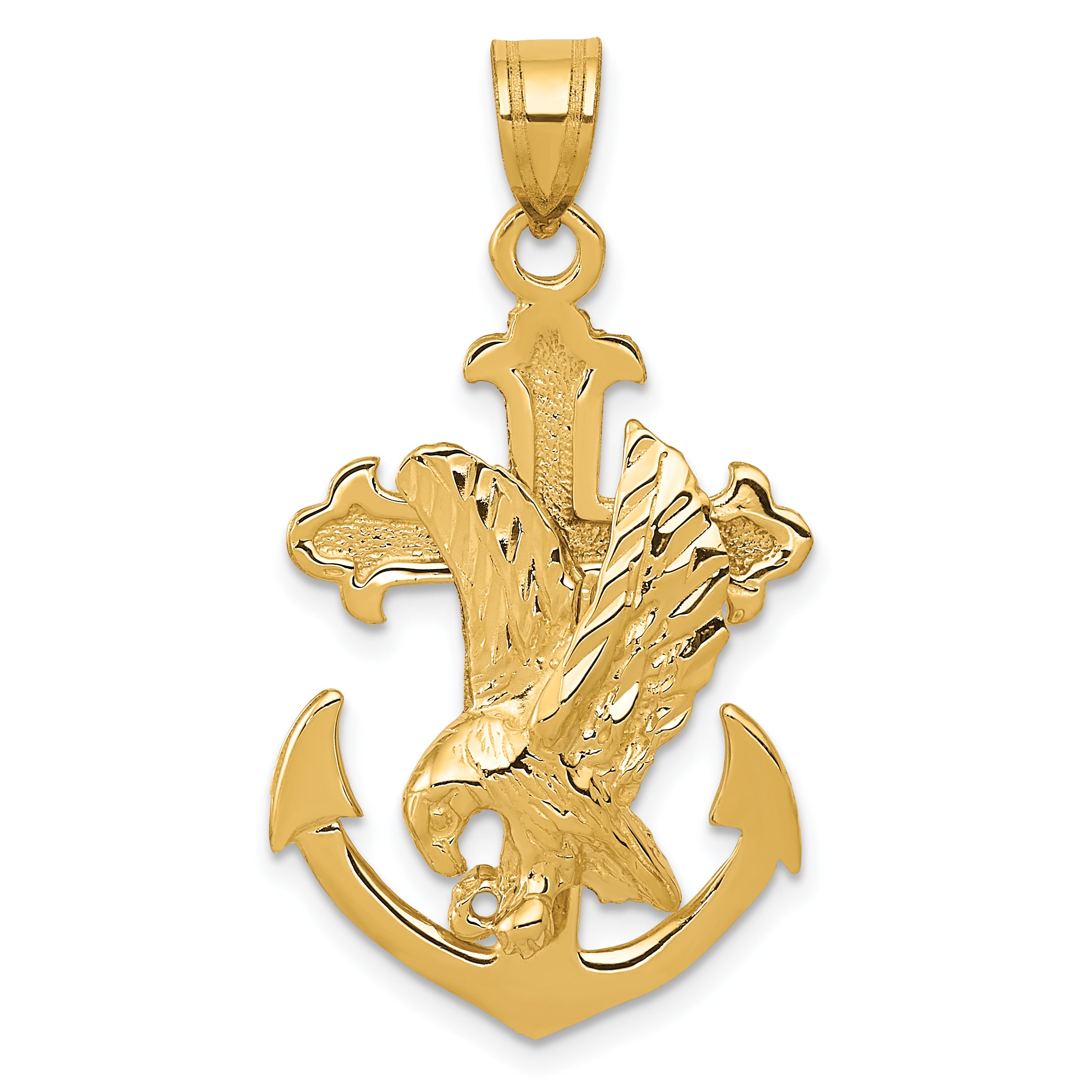 10k Mariners Cross w/Eagle Pendant