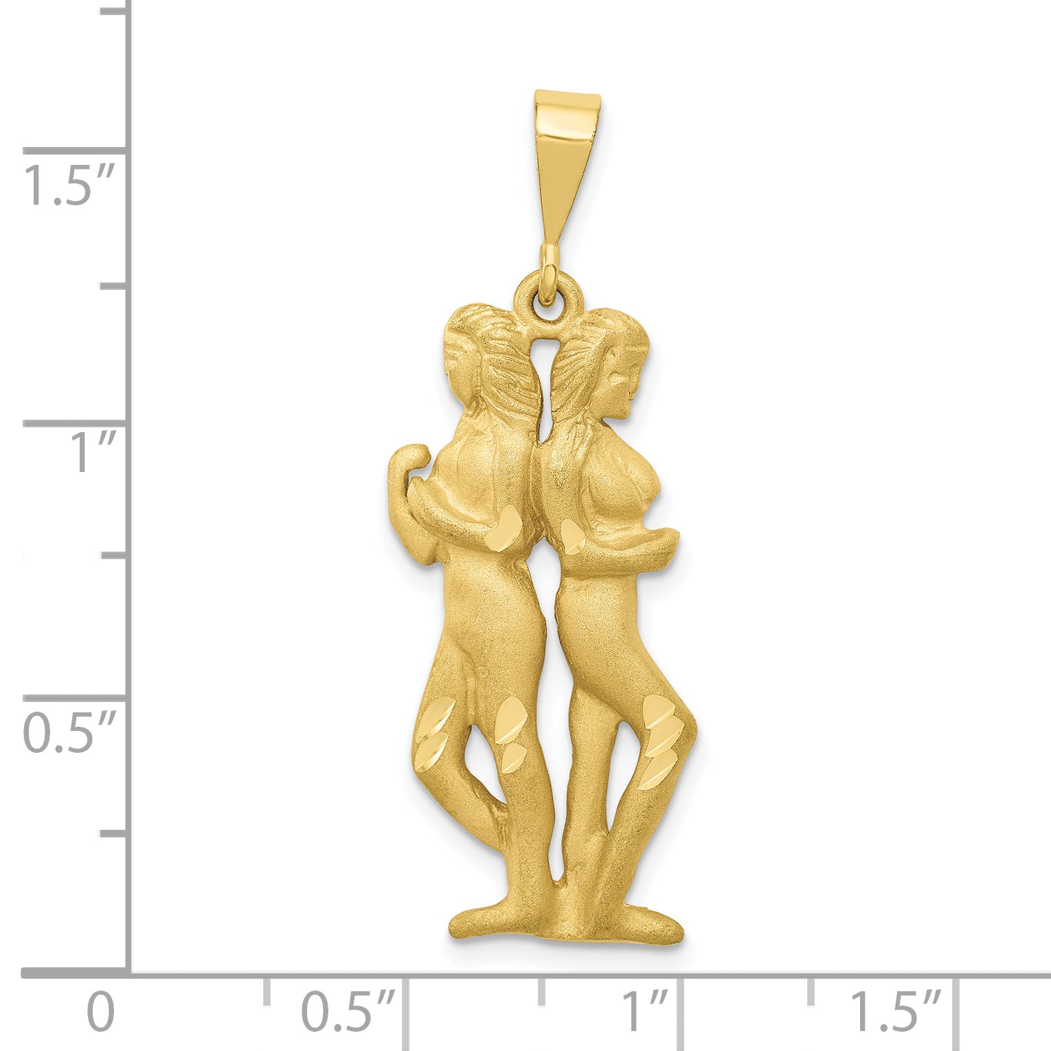 10k Gemini Zodiac Charm