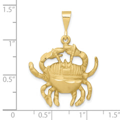 10k Cancer Zodiac Charm