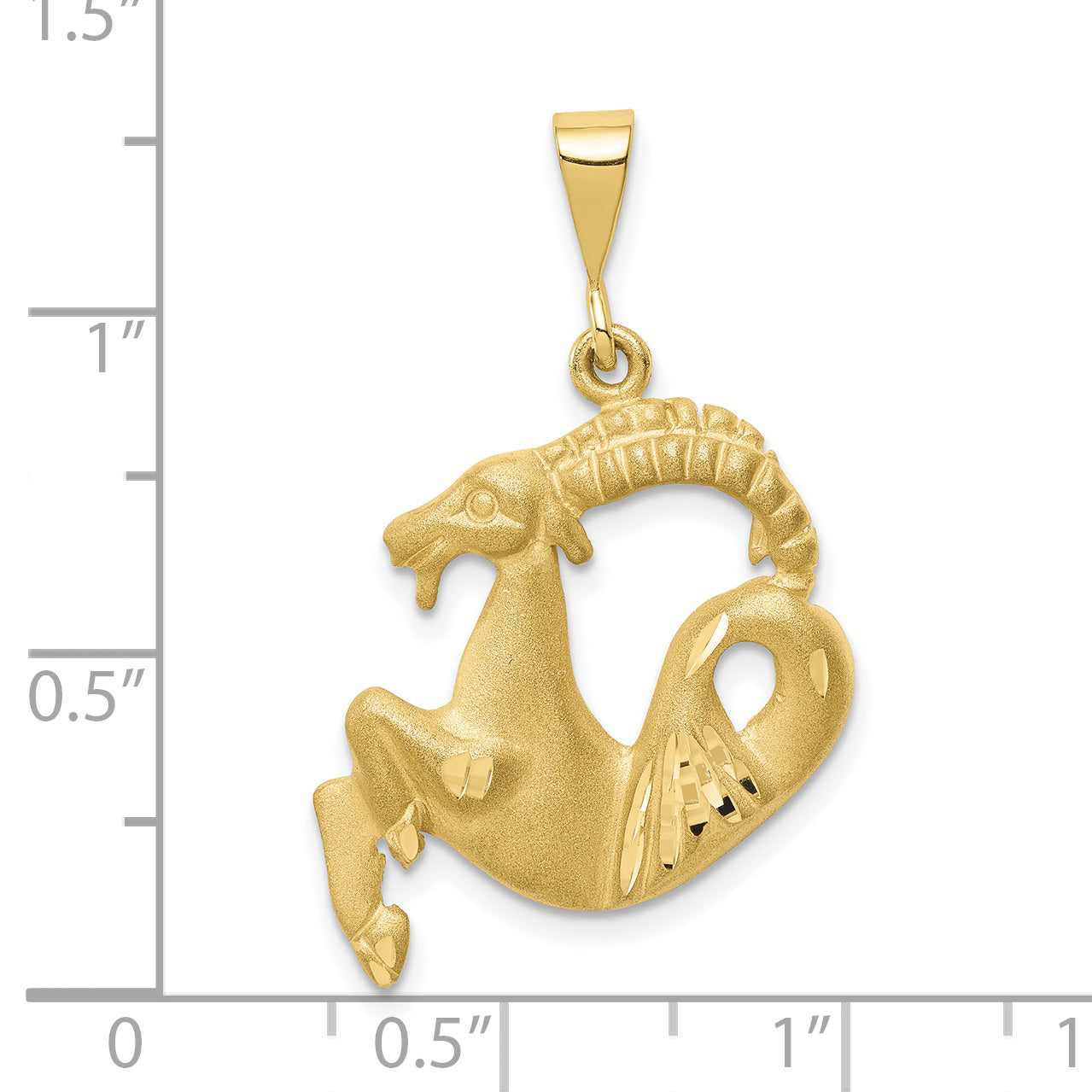 10k Capricorn Zodiac Charm