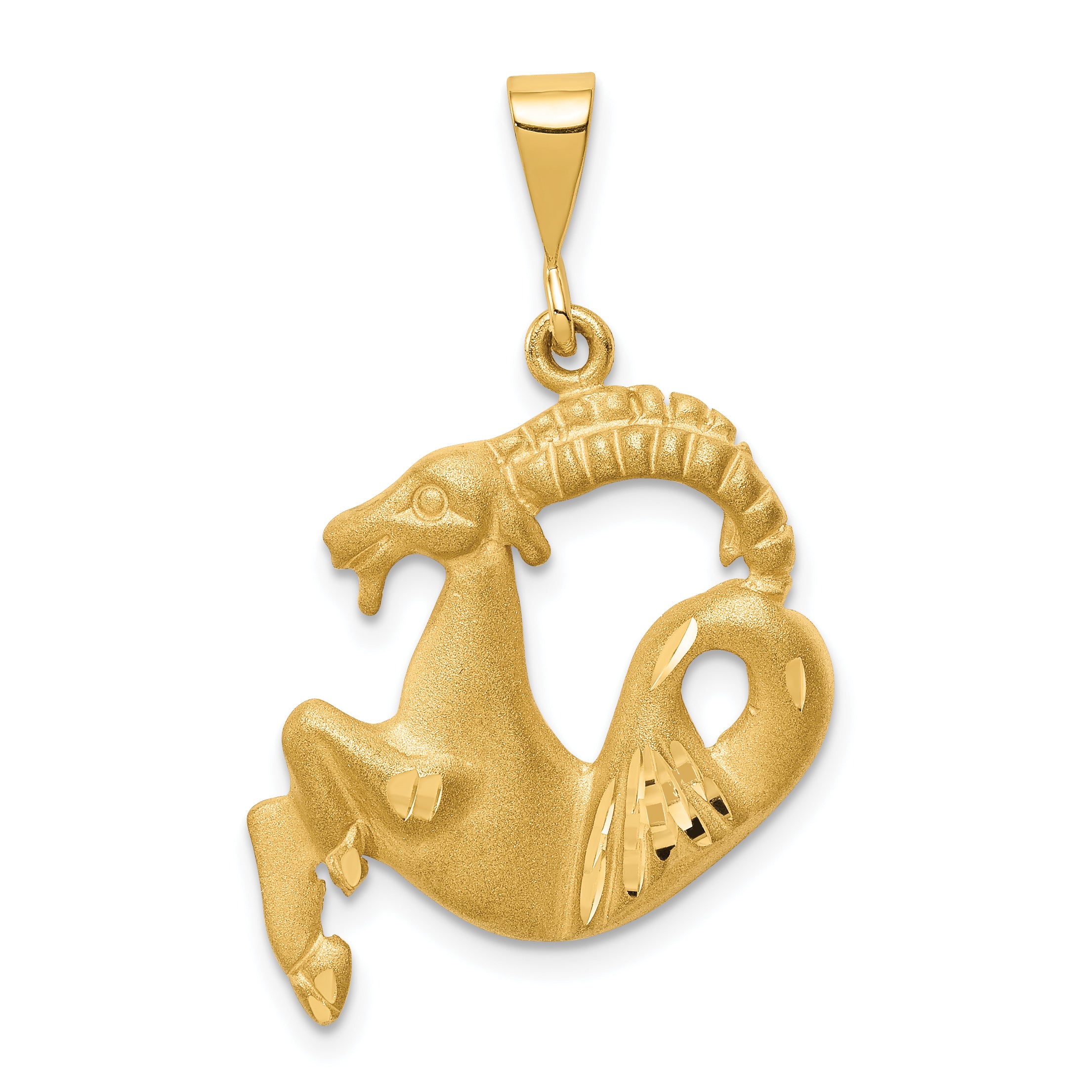 10k Capricorn Zodiac Charm