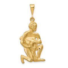 10k Satin Aquarius Zodiac Charm