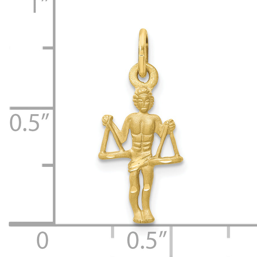 10k Libra Zodiac Charm