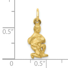 10k Aquarius Zodiac Charm