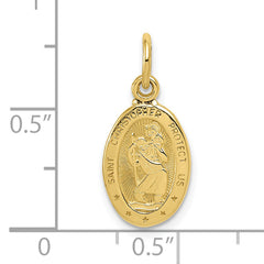 10k Saint Christopher Medal Charm