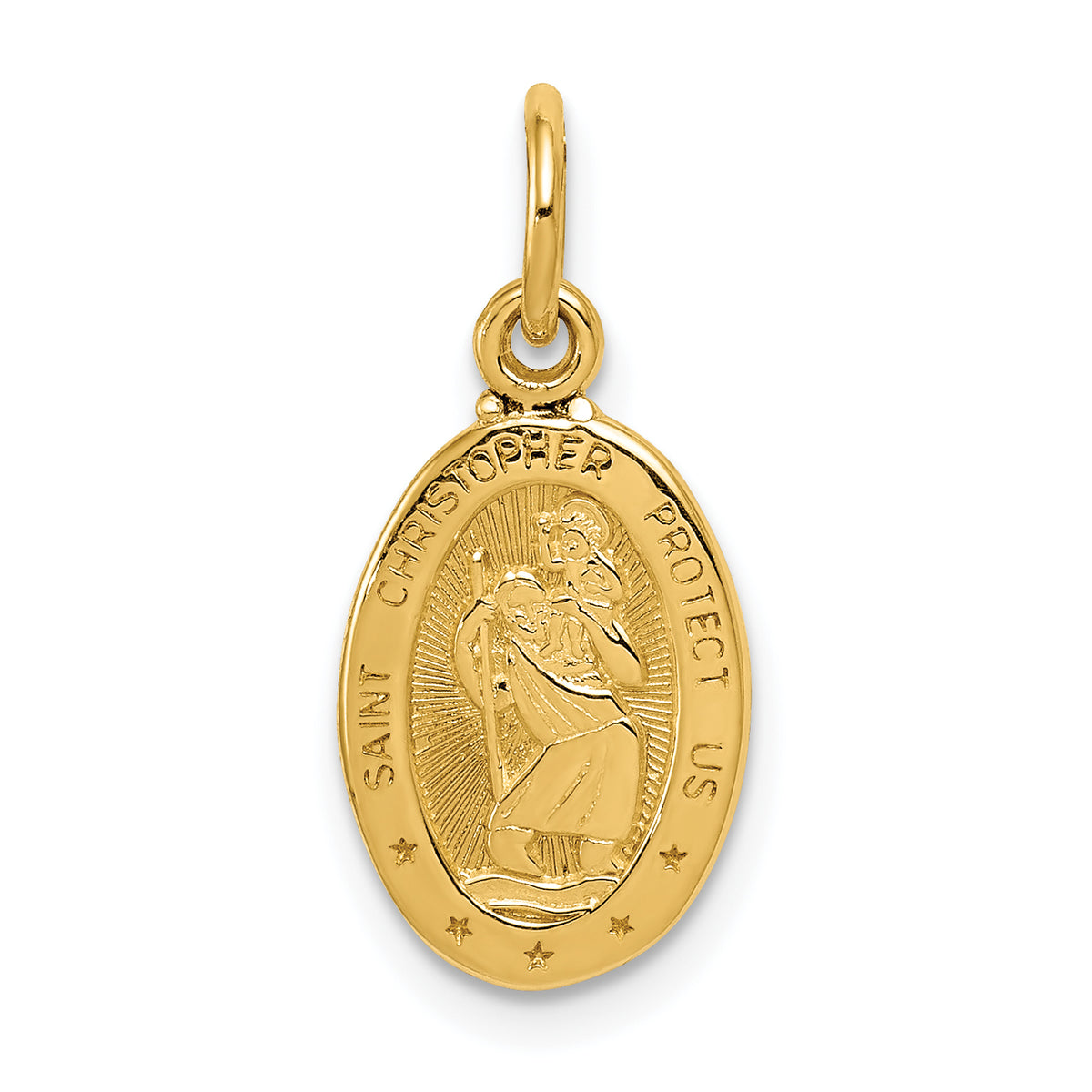 10k Saint Christopher Medal Charm