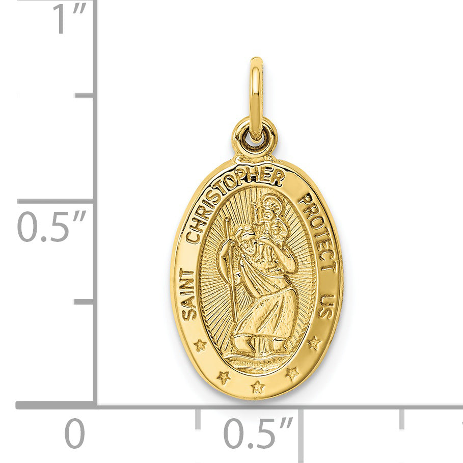 10k Saint Christopher Medal Charm