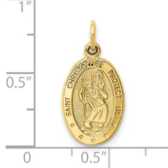 10k Saint Christopher Medal Charm