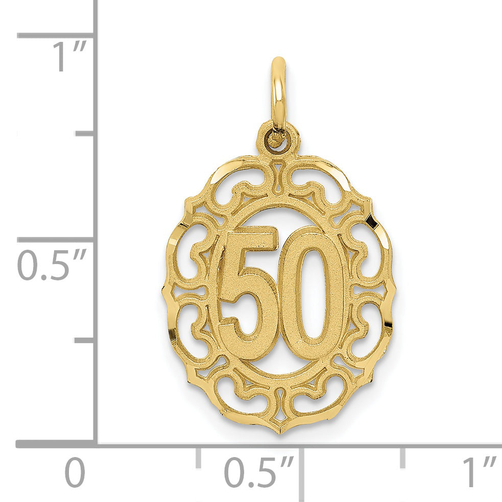 10k #50 in Oval Pendant