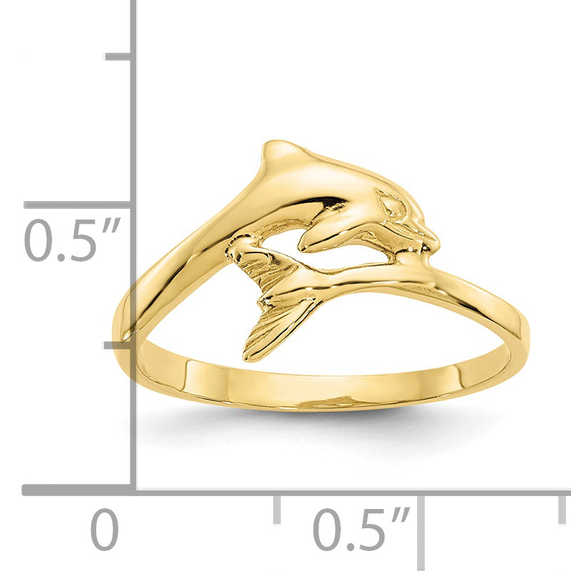 10k Dolphin Ring