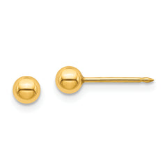 Inverness 24k Plated 4mm Ball Post Earrings