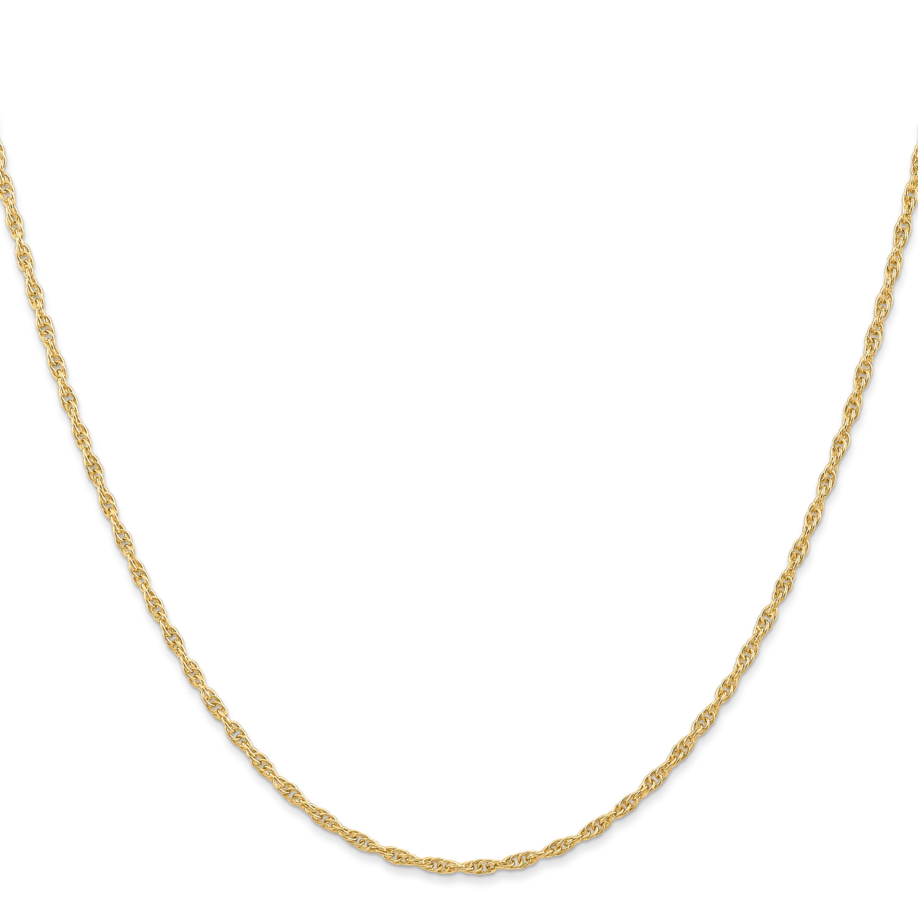 Sophia Jewelers 14K Gold Polished Cable Rope Necklace with Spring Clasp