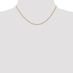 Sophia Jewelers 14K Gold Polished Cable Rope Necklace with Spring Clasp