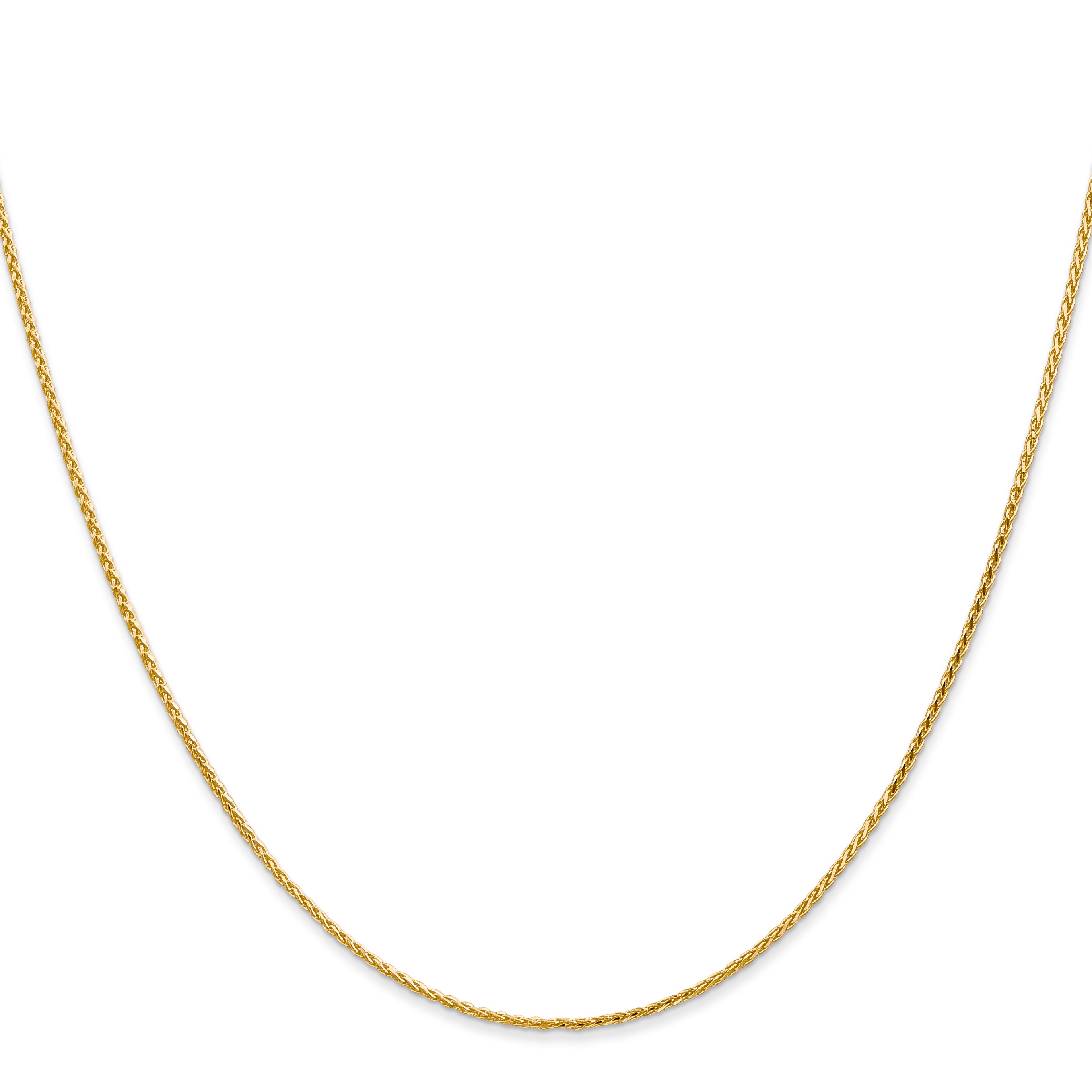 14K 1mm D/C Round Wheat Chain