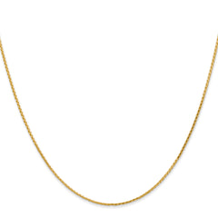 14K 1mm D/C Round Wheat Chain