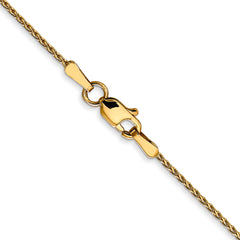 14K 1mm D/C Round Wheat Chain