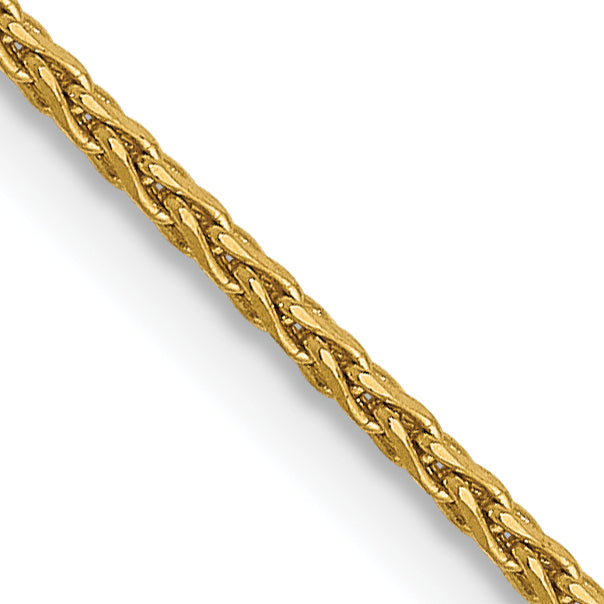 14K 1mm D/C Round Wheat Chain