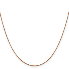 14K Rose Gold .8mm Spiga (Wheat) Chain