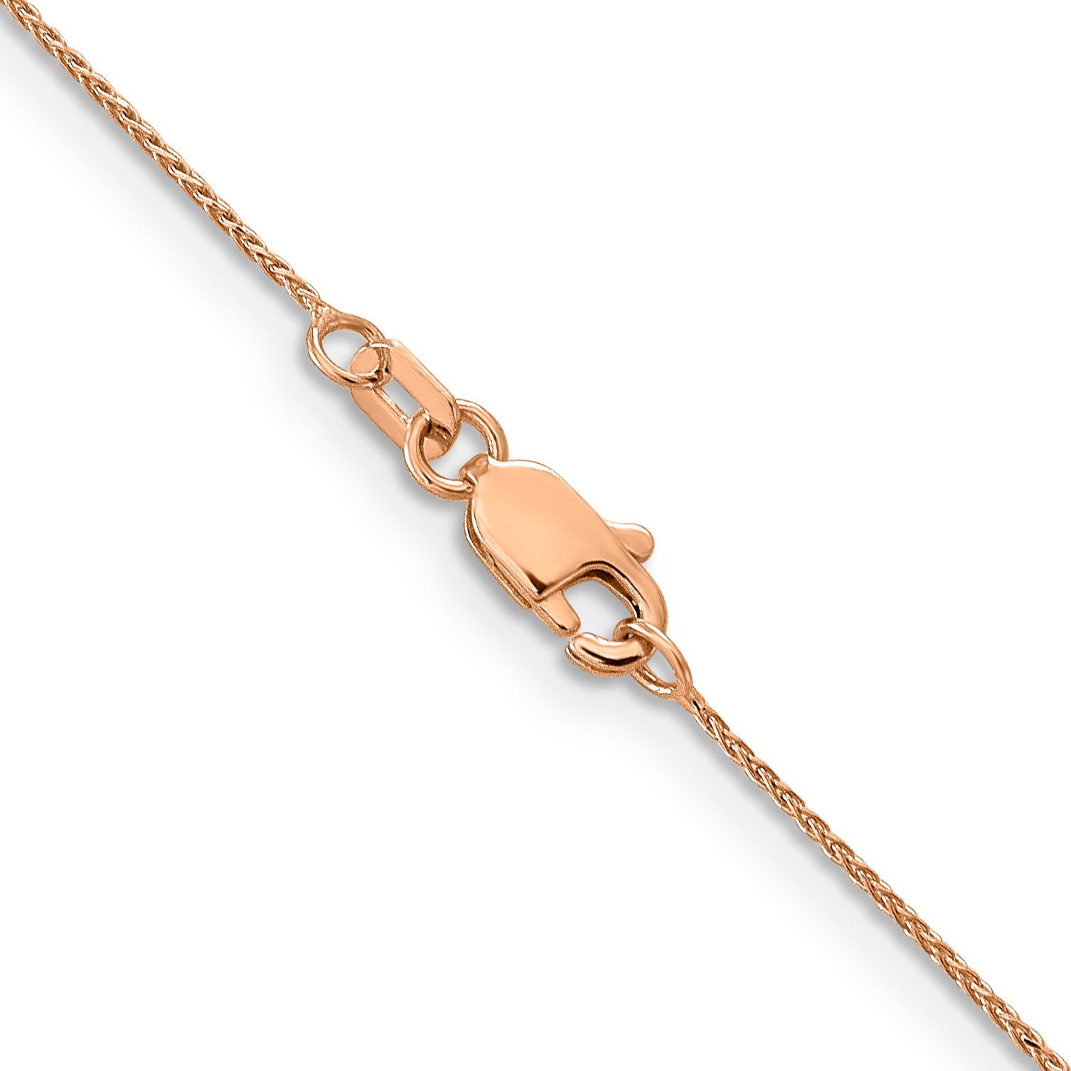 14K Rose Gold .8mm Spiga (Wheat) Chain