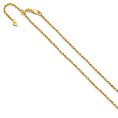 14K Adjustable 2mm D/C Rope Chain