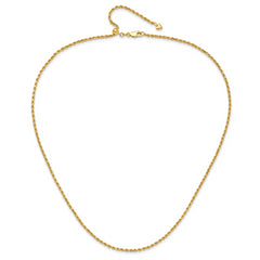 14K Adjustable 2mm D/C Rope Chain