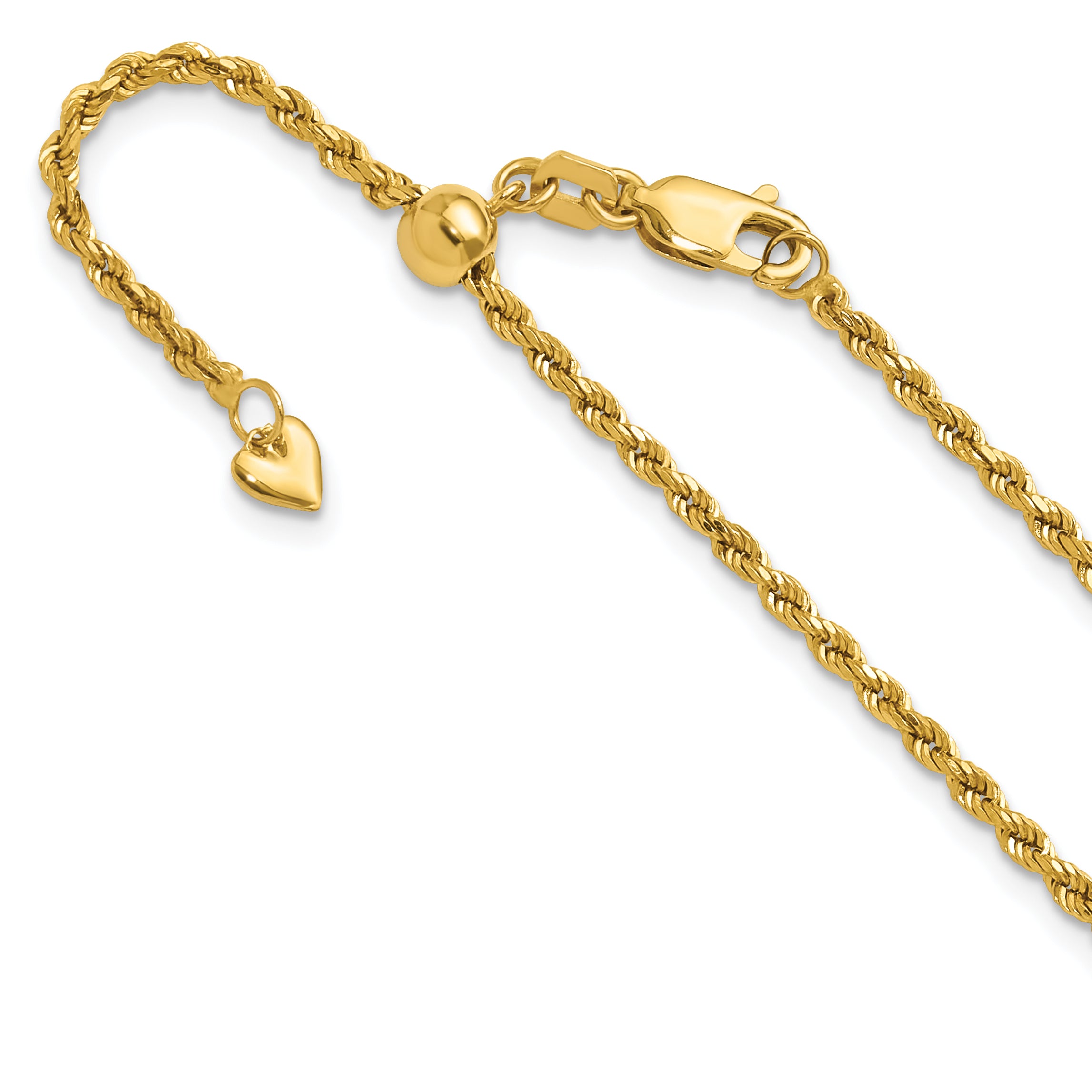 14K Adjustable 2mm D/C Rope Chain