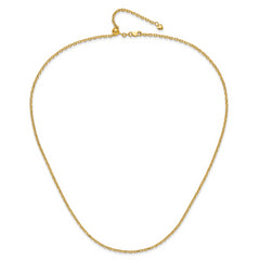 14K Adjustable 2.5mm Semi-Solid D/C Cable Chain