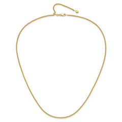 14K Adjustable 1.6mm Semi-solid Spiga Chain