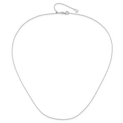 14K White Gold Adjustable  1mm D/C Cable Chain