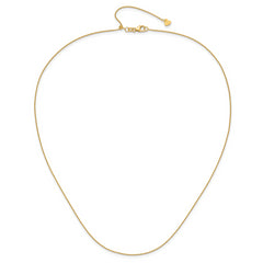 14K Adjustable .7mm Round Cable Chain