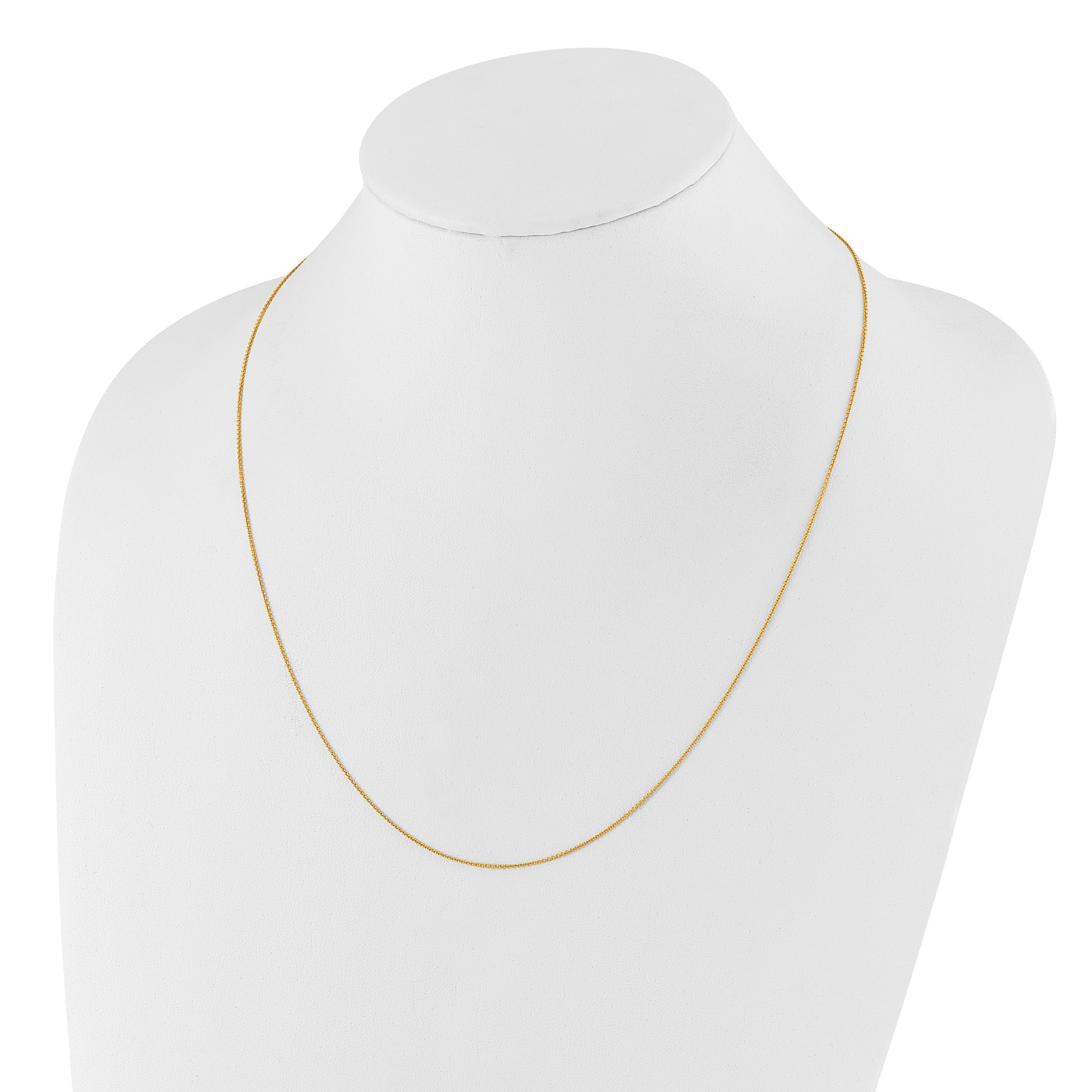 14K Adjustable .7mm Round Cable Chain