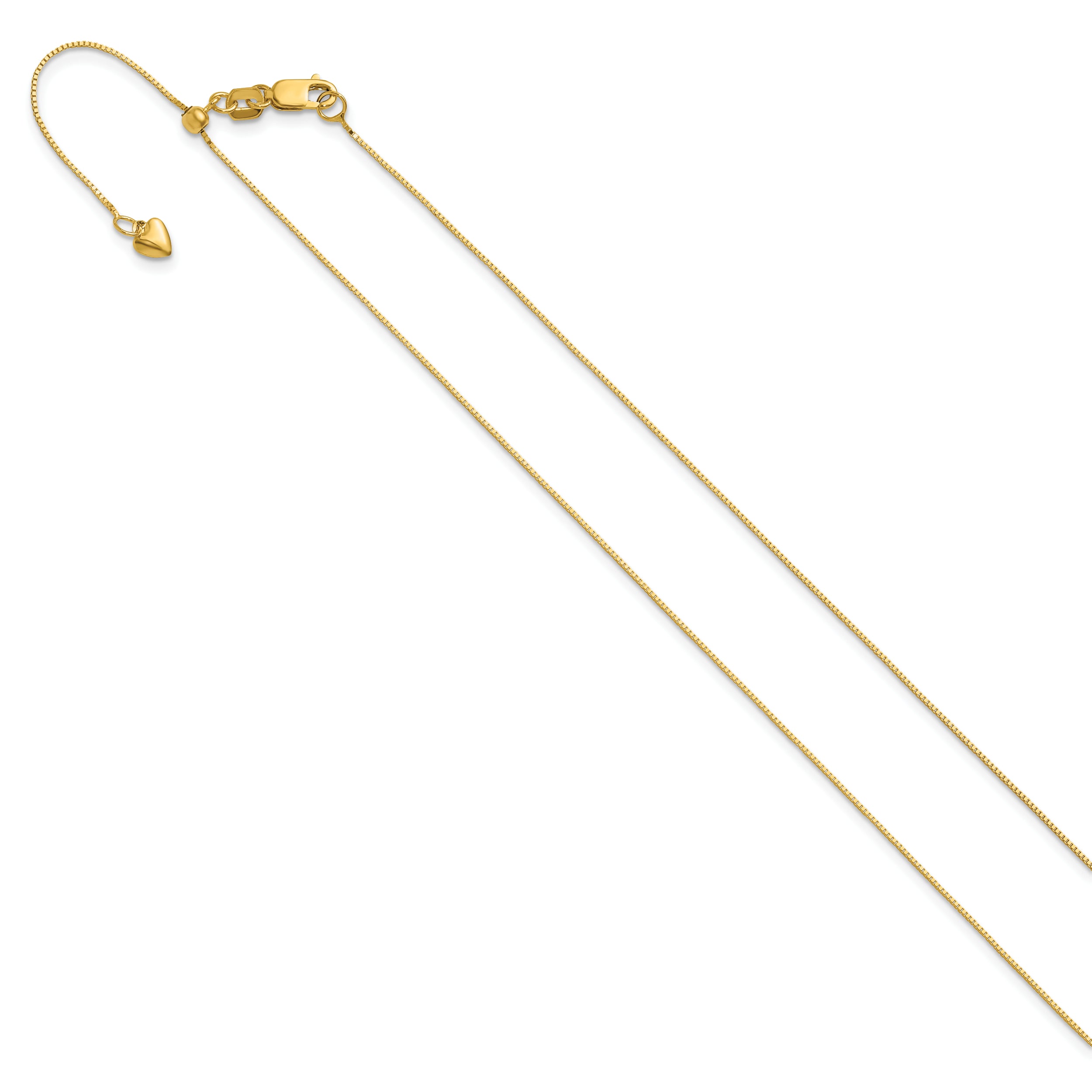 14K Adjustable .55mm Baby Box Chain