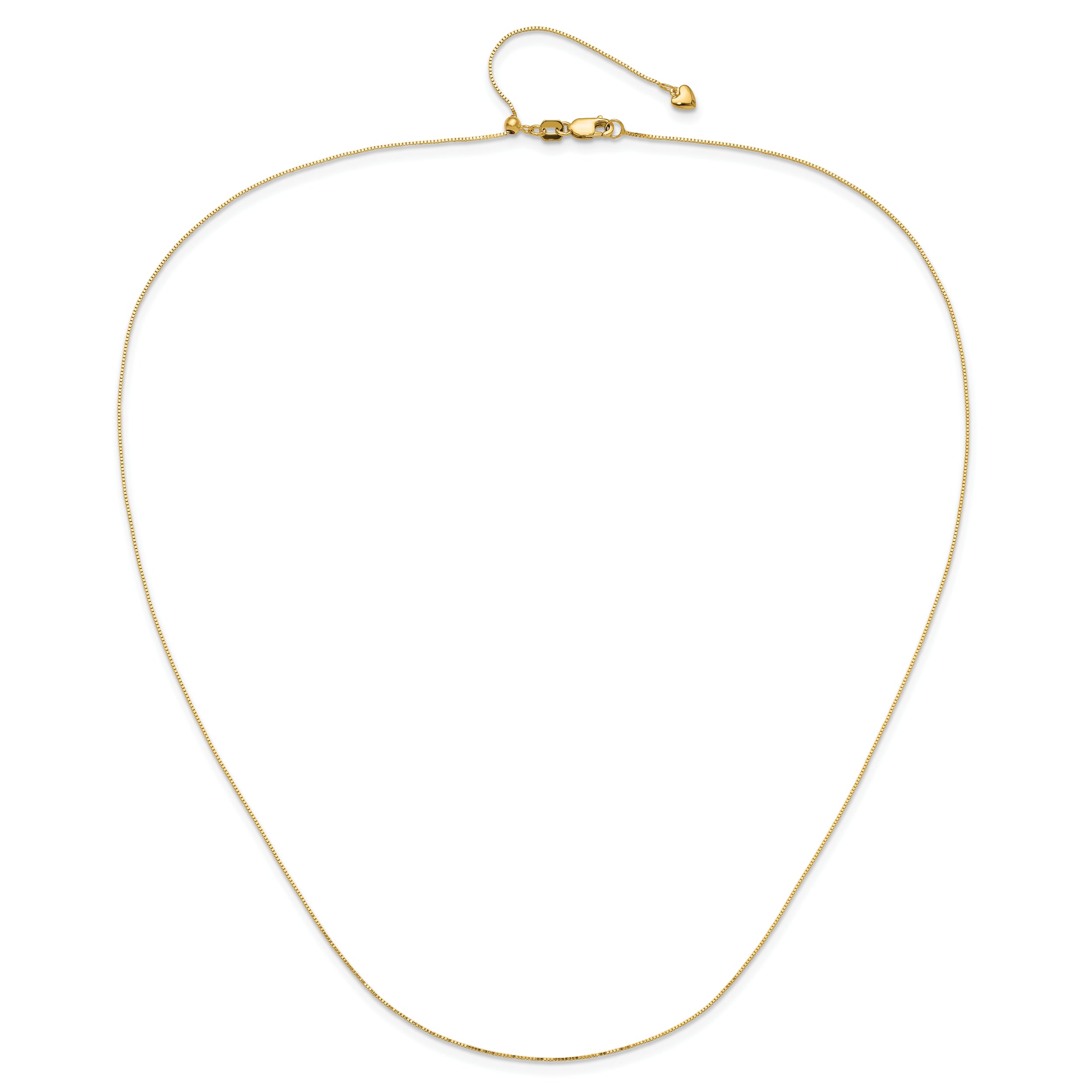 14K Adjustable .55mm Baby Box Chain