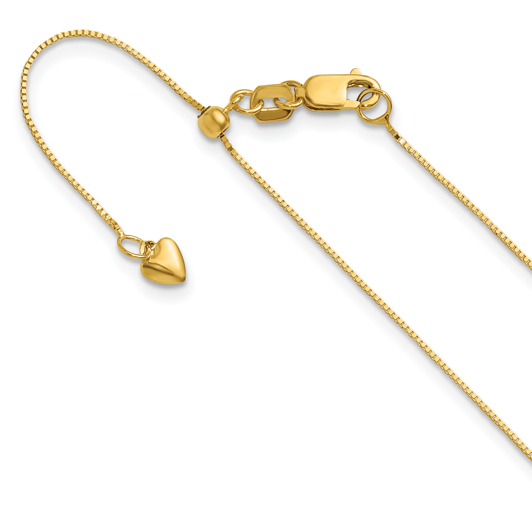 14K Adjustable .55mm Baby Box Chain