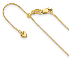 14K Adjustable .85mm Wheat Chain